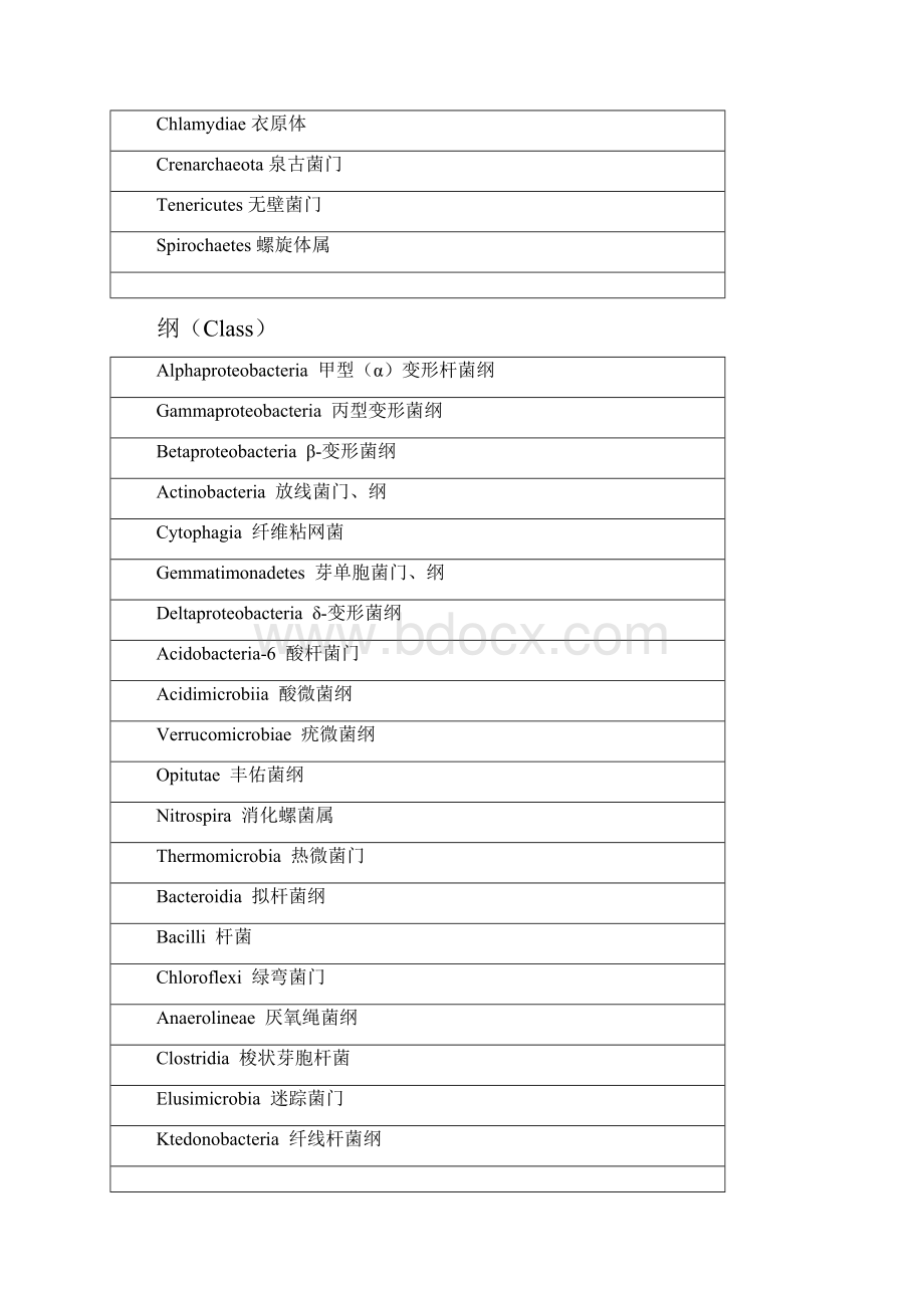 常见微生物的界门纲目科属种中英文对照.docx_第2页