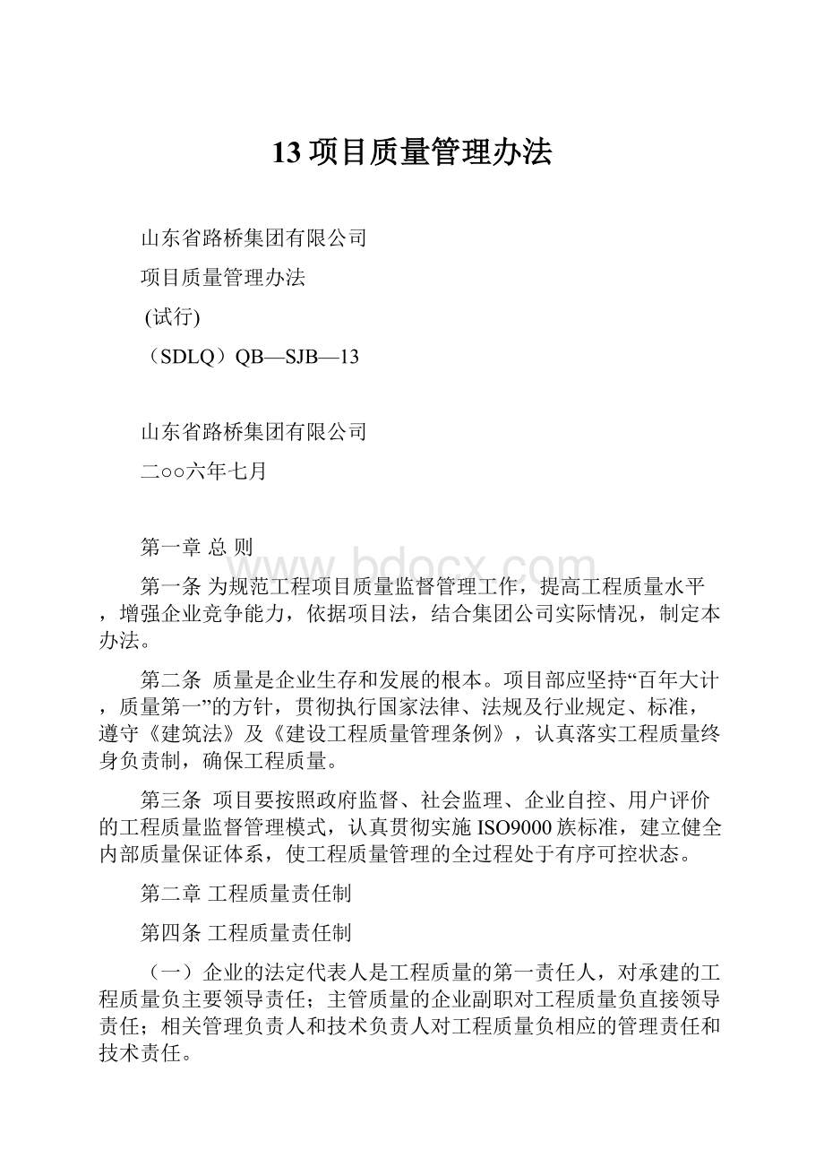 13项目质量管理办法.docx_第1页