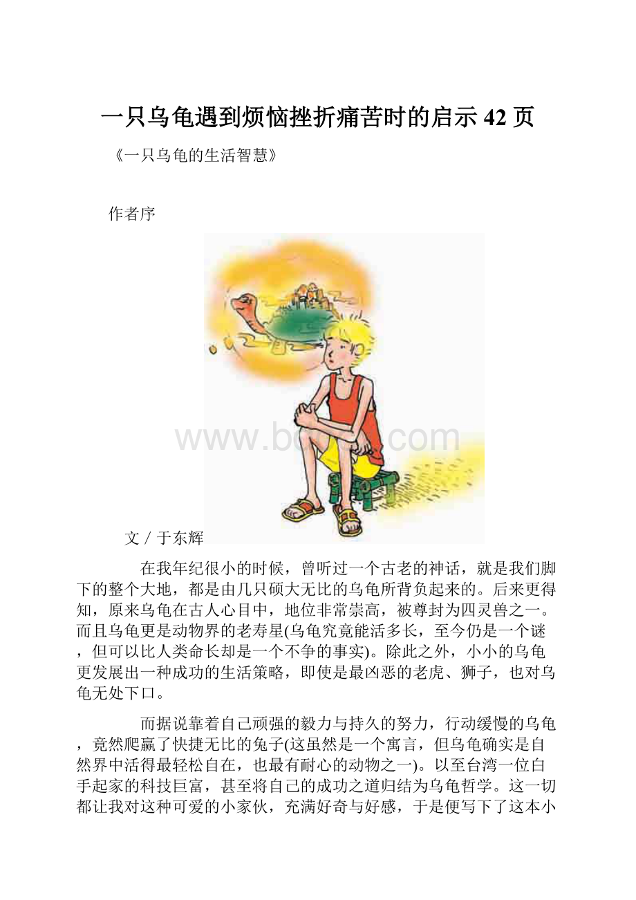 一只乌龟遇到烦恼挫折痛苦时的启示42页.docx