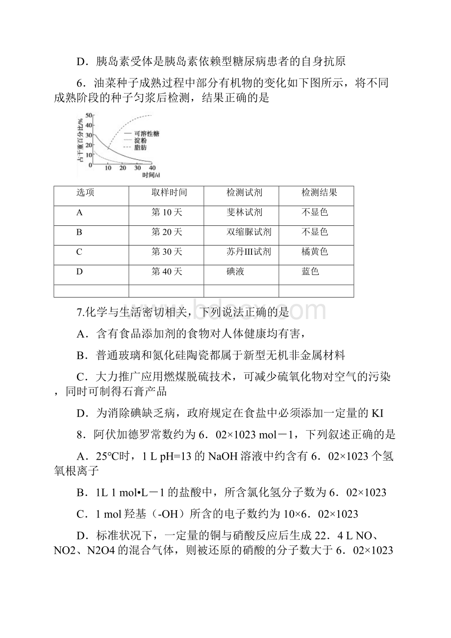 部编版届高三理综模拟考试试题二 新人教 版.docx_第3页