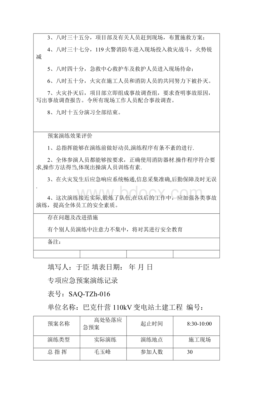 专项应急预案演练记录.docx_第2页