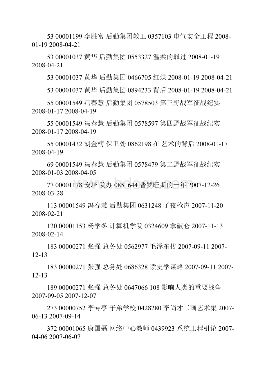 郑州轻工业学院图书馆读者超期报表.docx_第2页