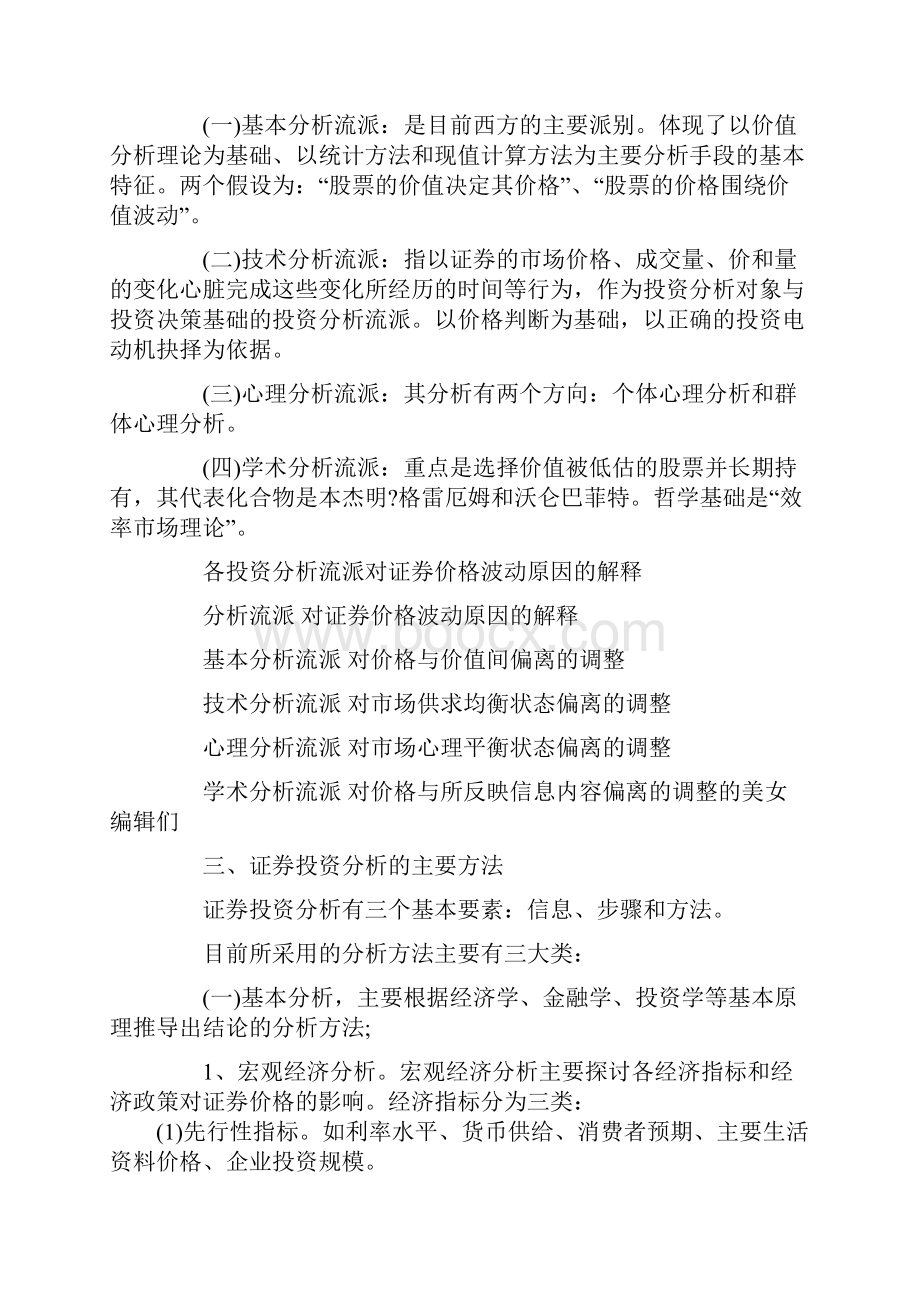 证券投资分析重点总结.docx_第3页