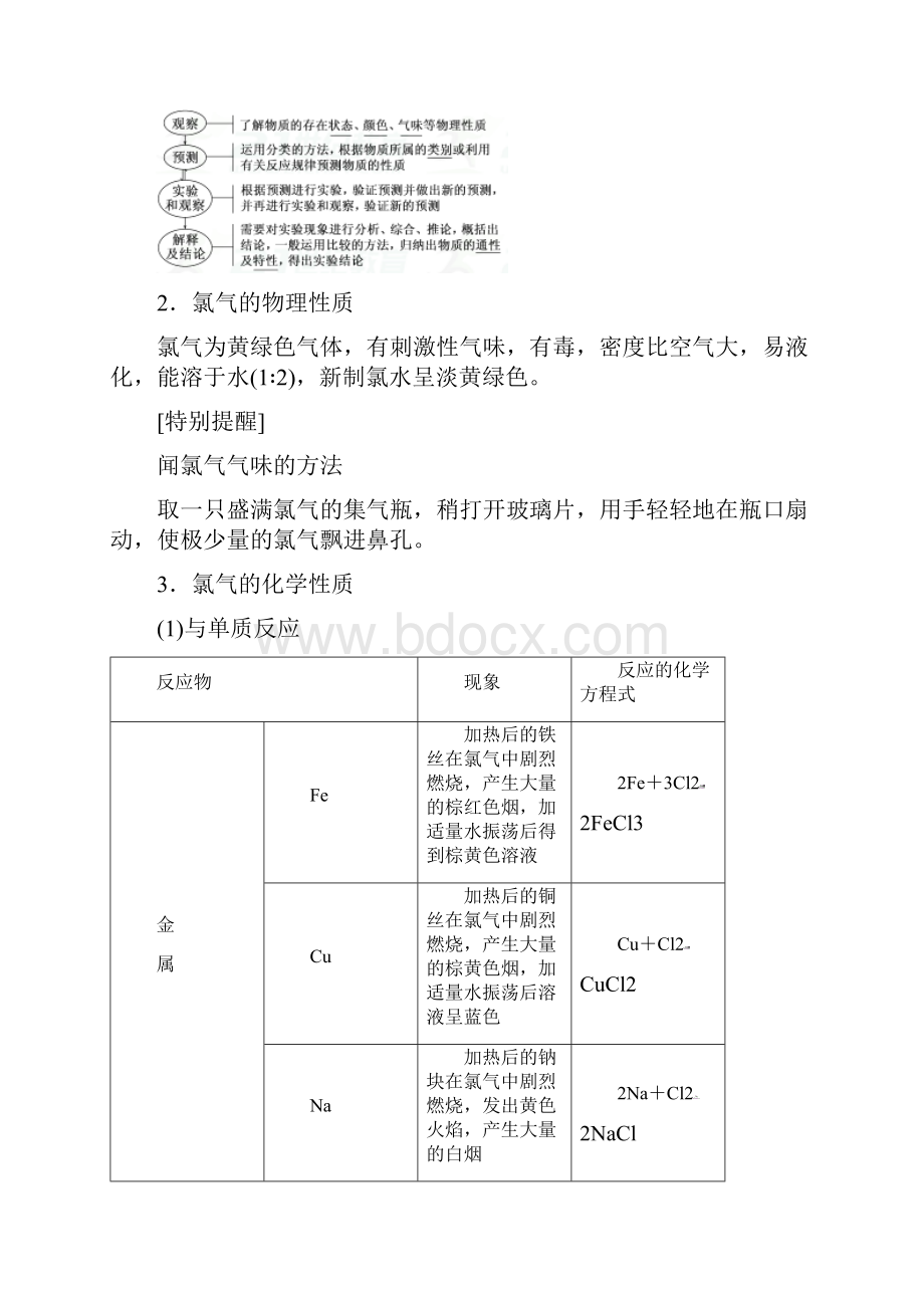 学年高中化学 第1章 认识化学科学 第2节 研究物质性质的方法和程序第2课时研.docx_第2页