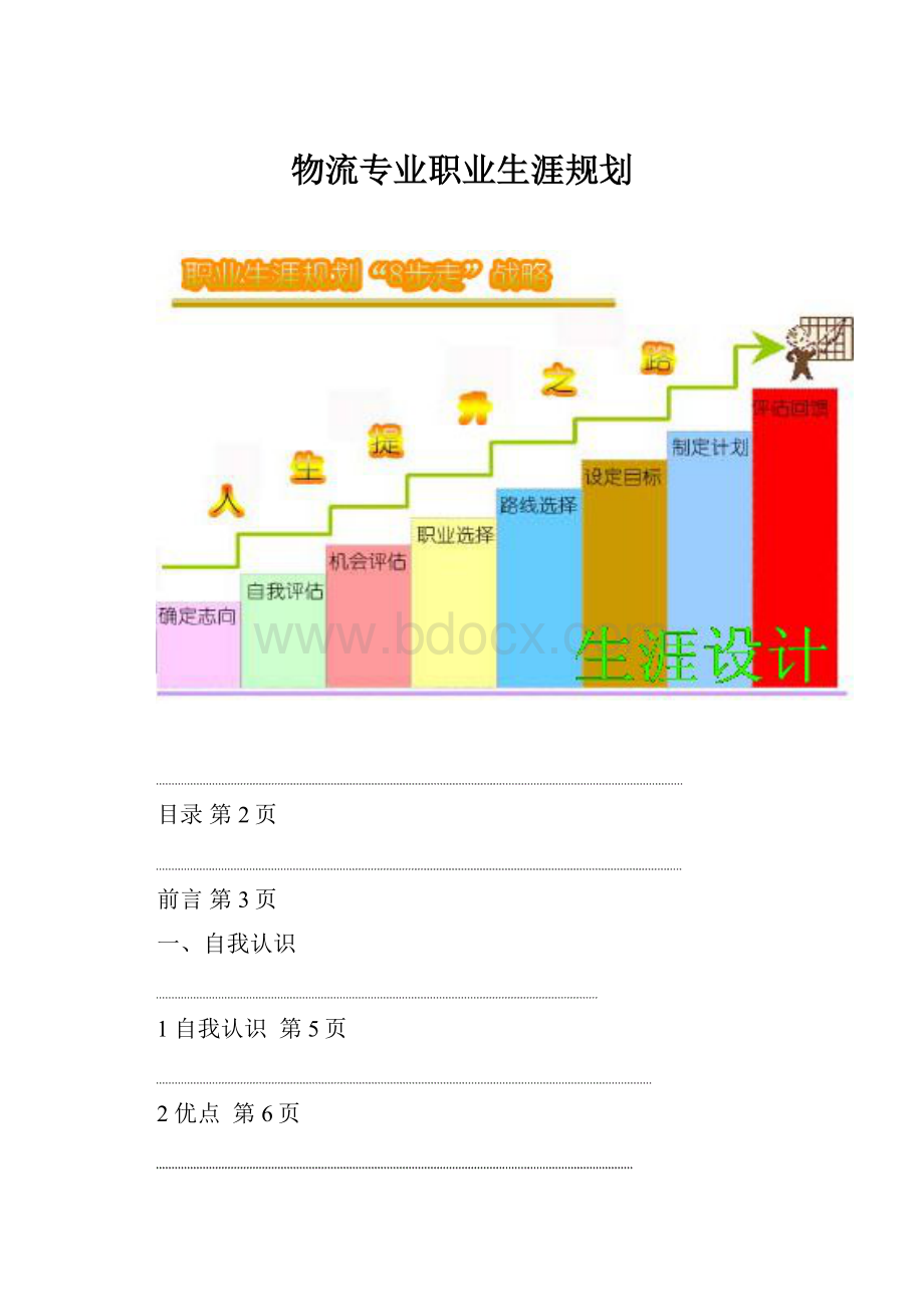 物流专业职业生涯规划.docx_第1页