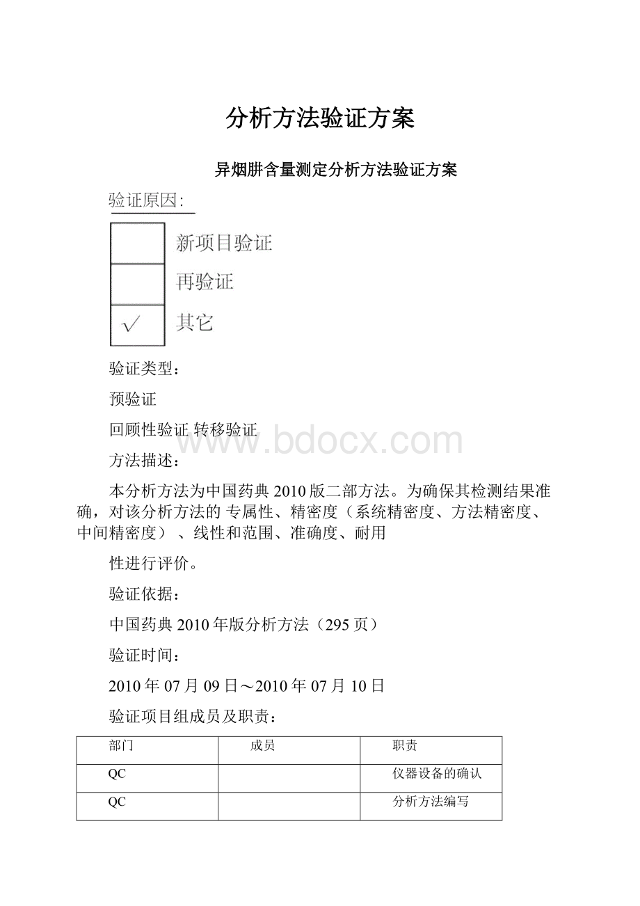 分析方法验证方案.docx_第1页