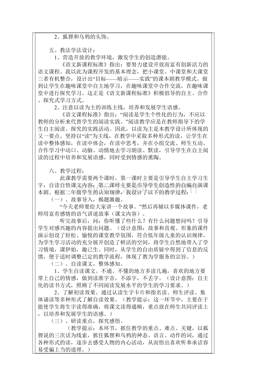 《狐狸和乌鸦》说课稿.docx_第2页