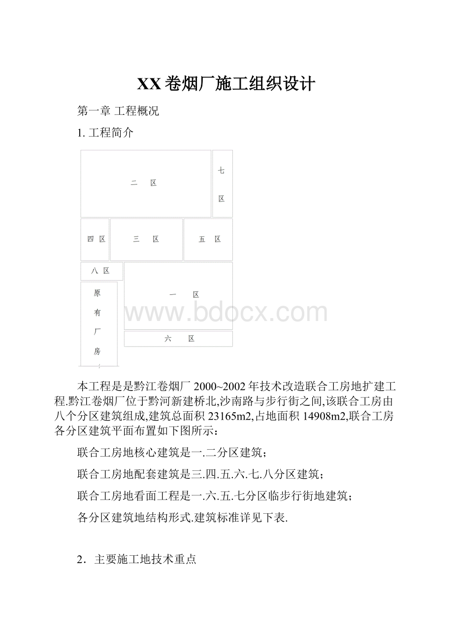 XX卷烟厂施工组织设计.docx_第1页