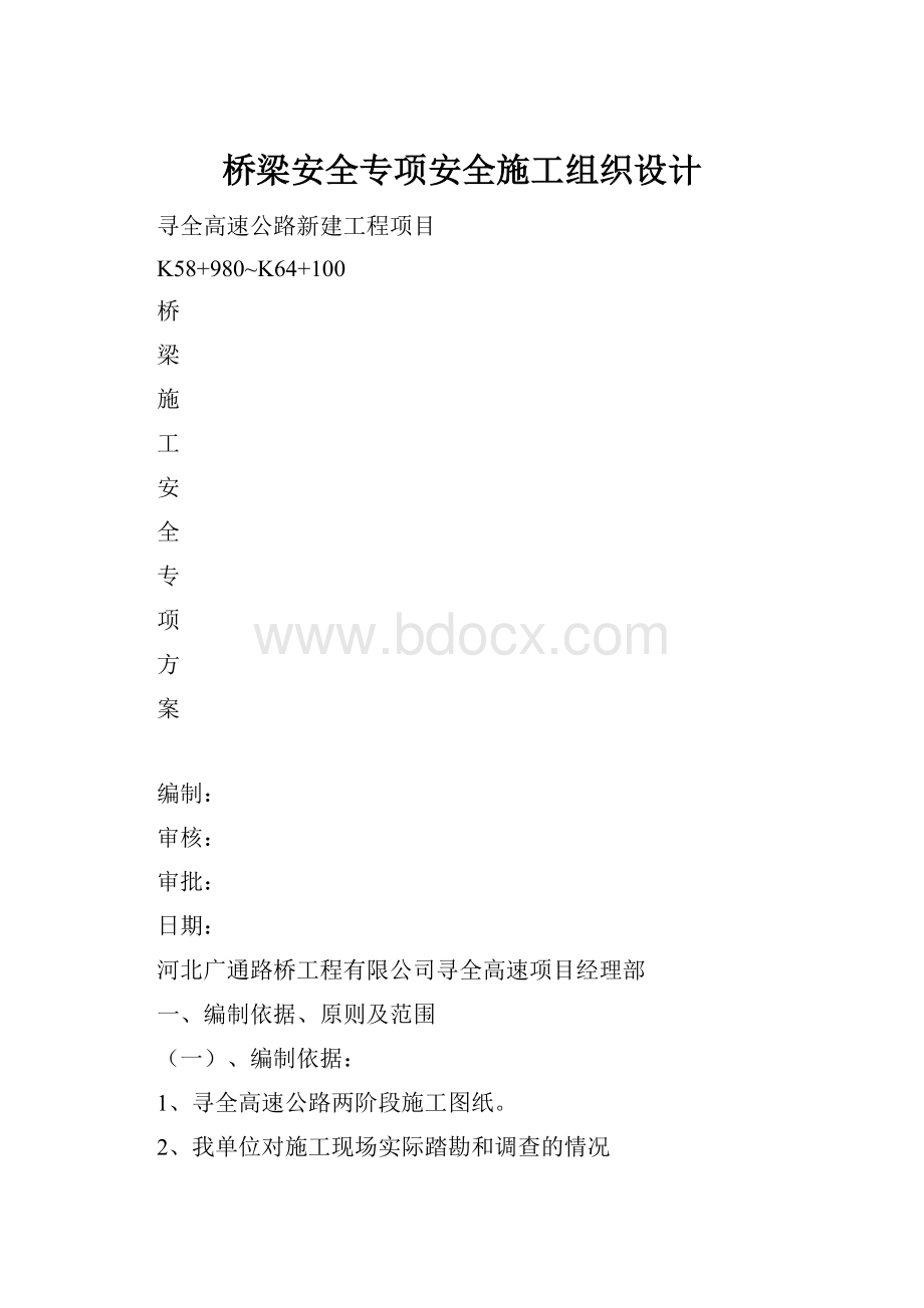 桥梁安全专项安全施工组织设计.docx_第1页