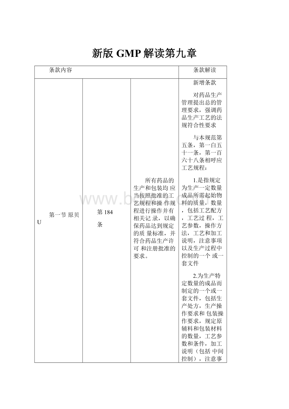 新版GMP解读第九章.docx_第1页