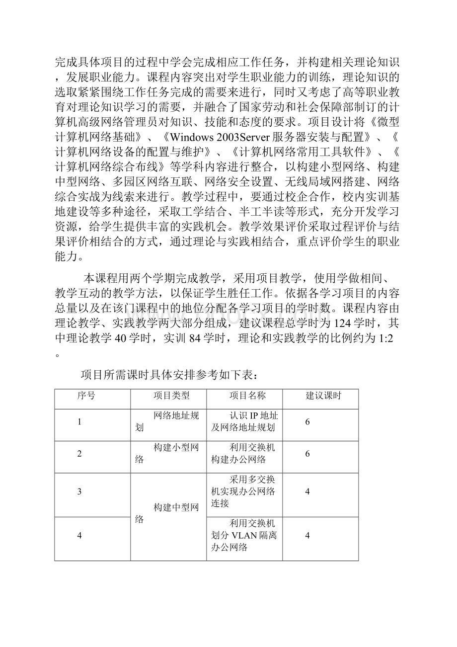 《网络组建与应用》课程标准.docx_第2页