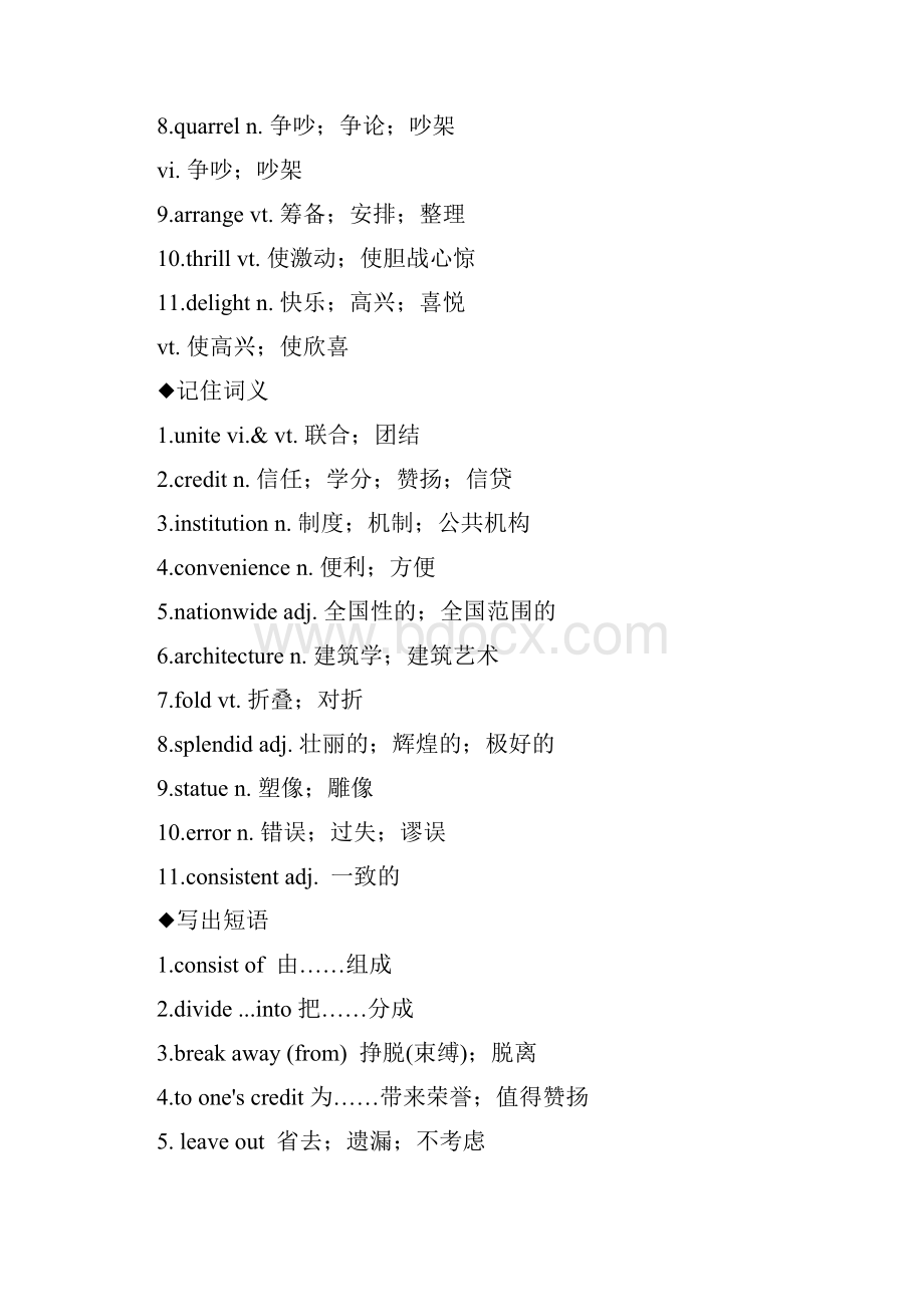 届全国人教版英语一轮讲义必修五Unit2含答案.docx_第2页