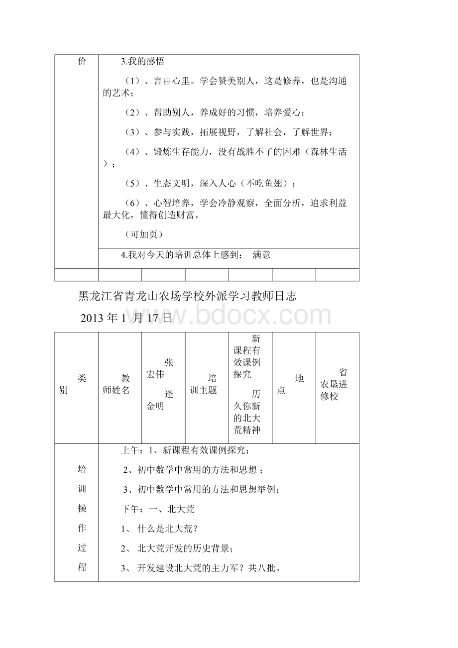 黑龙江省青龙山农场学校外派学习教师日志.docx_第2页