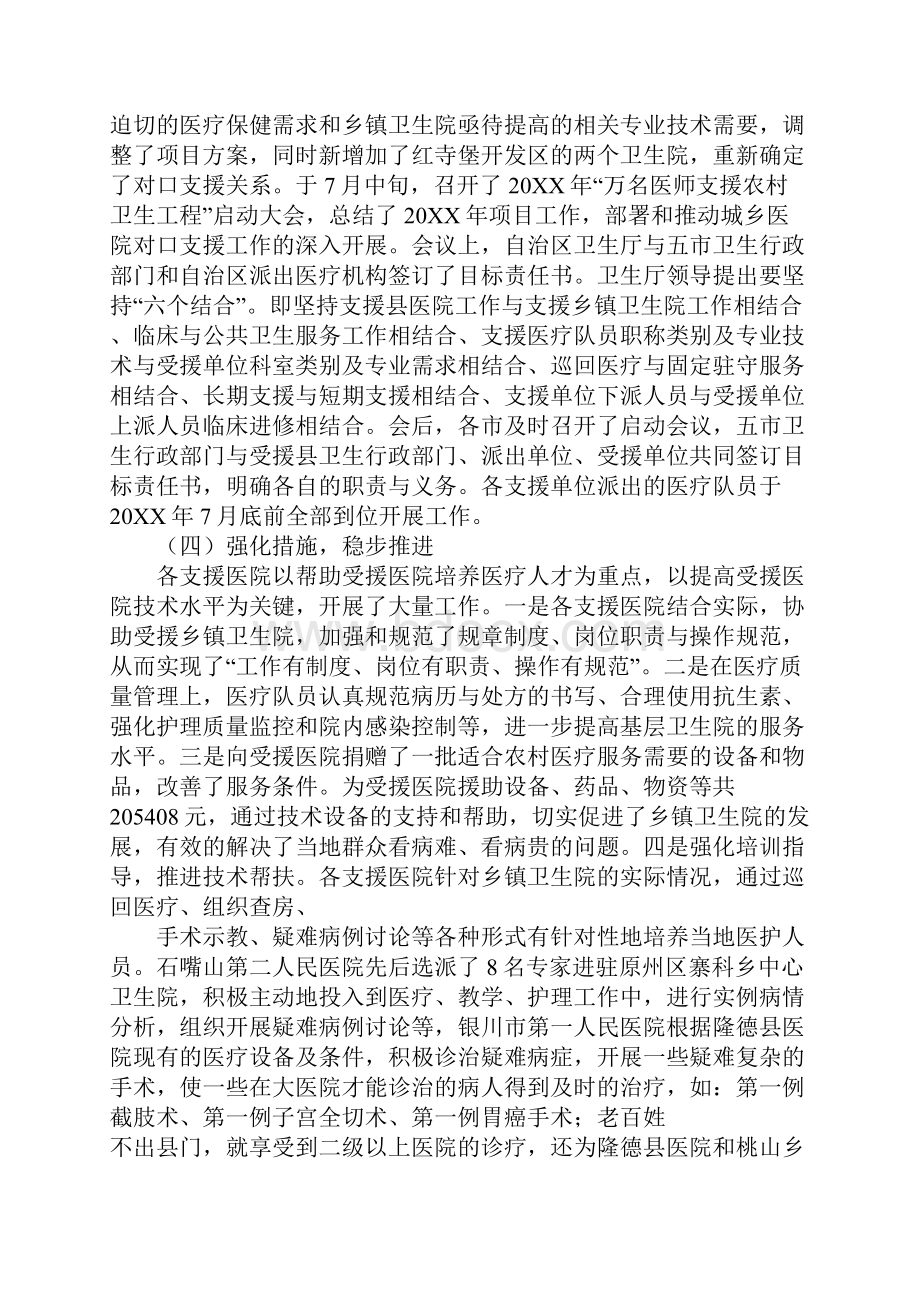 对口支援乡镇卫生院工作总结.docx_第3页