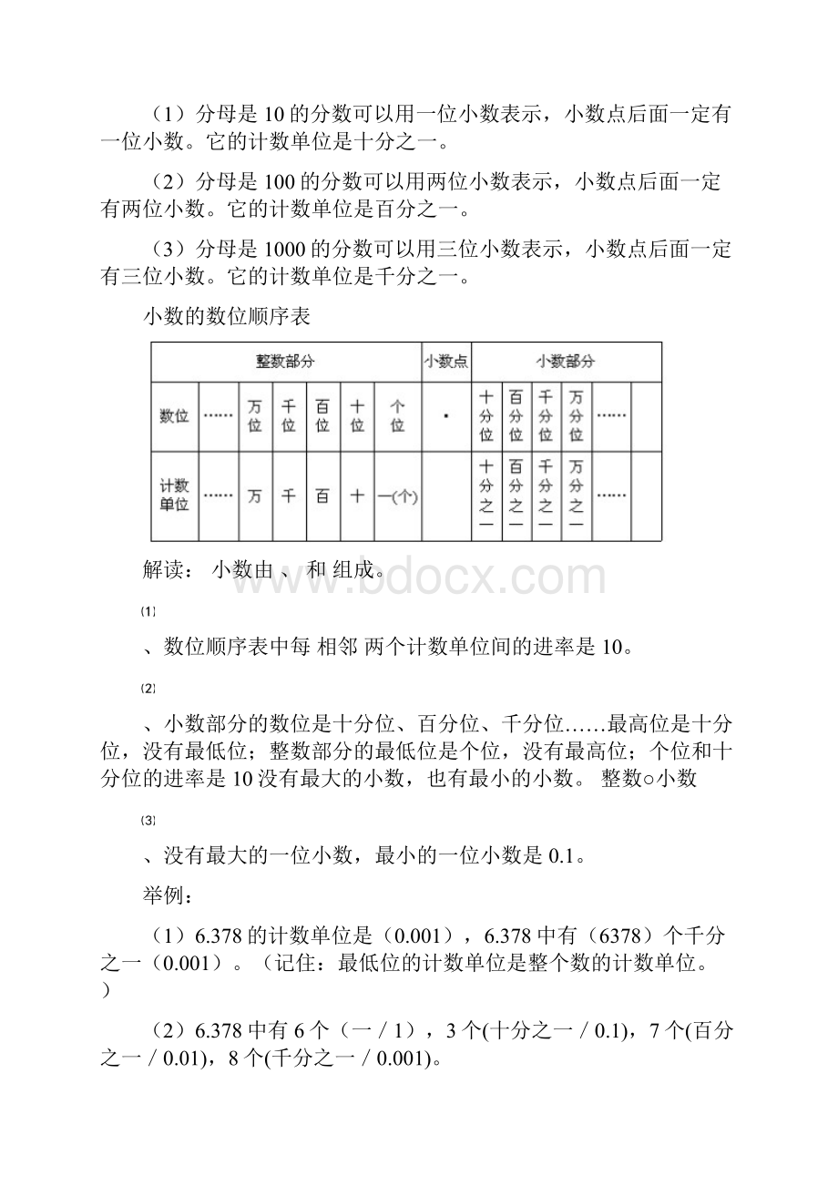 人教版四年级下册数学小数的意义和性质知识篇.docx_第2页