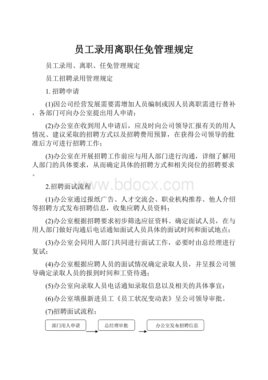 员工录用离职任免管理规定.docx