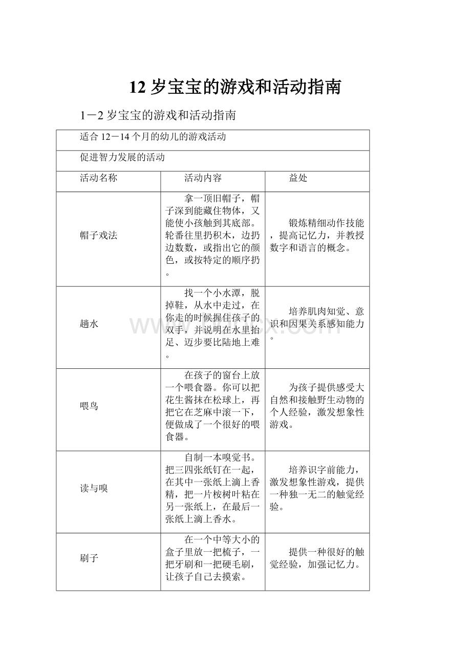 12岁宝宝的游戏和活动指南.docx