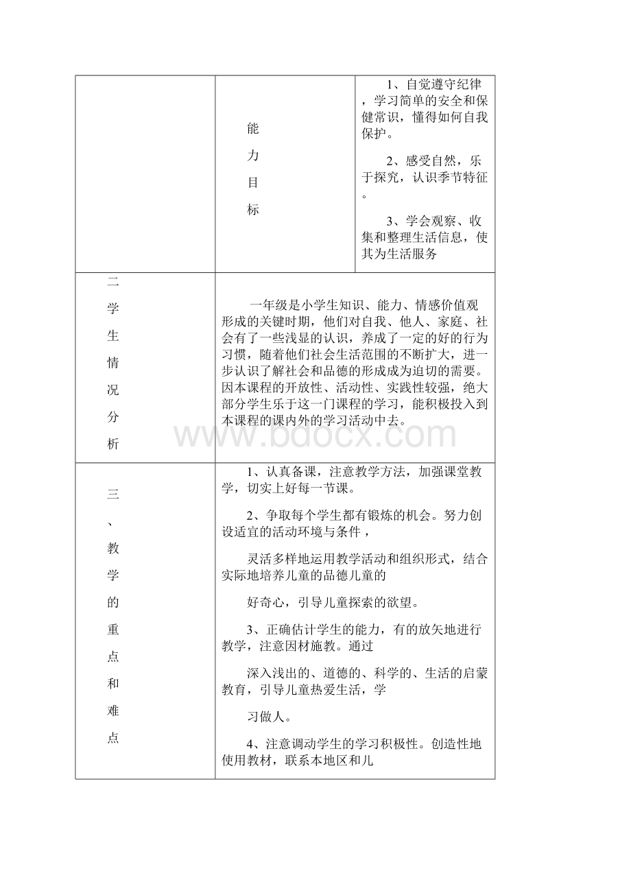 新版人教版一年级下册思想品德全册教案最新修订.docx_第2页