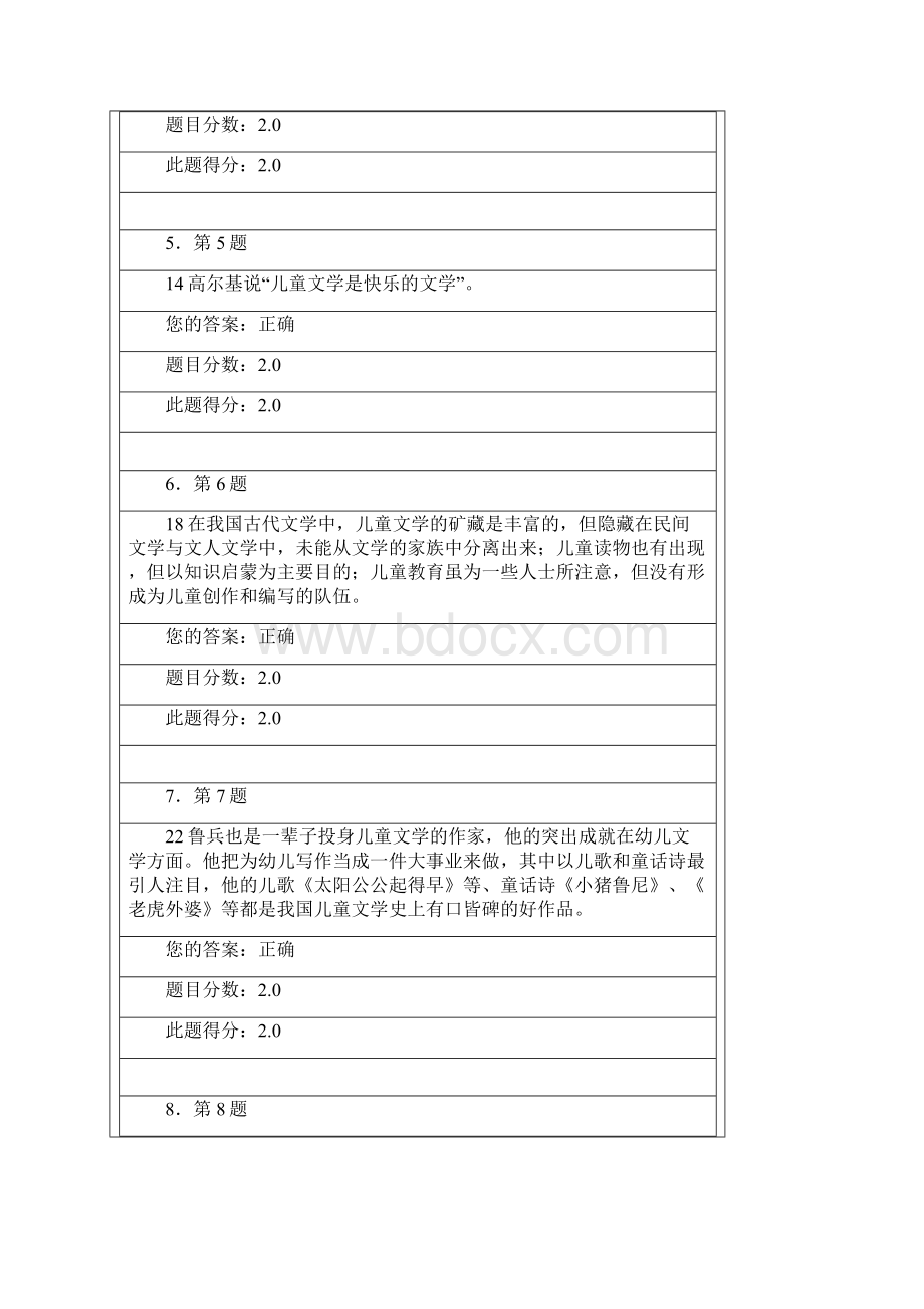 儿童文学在线作业.docx_第2页