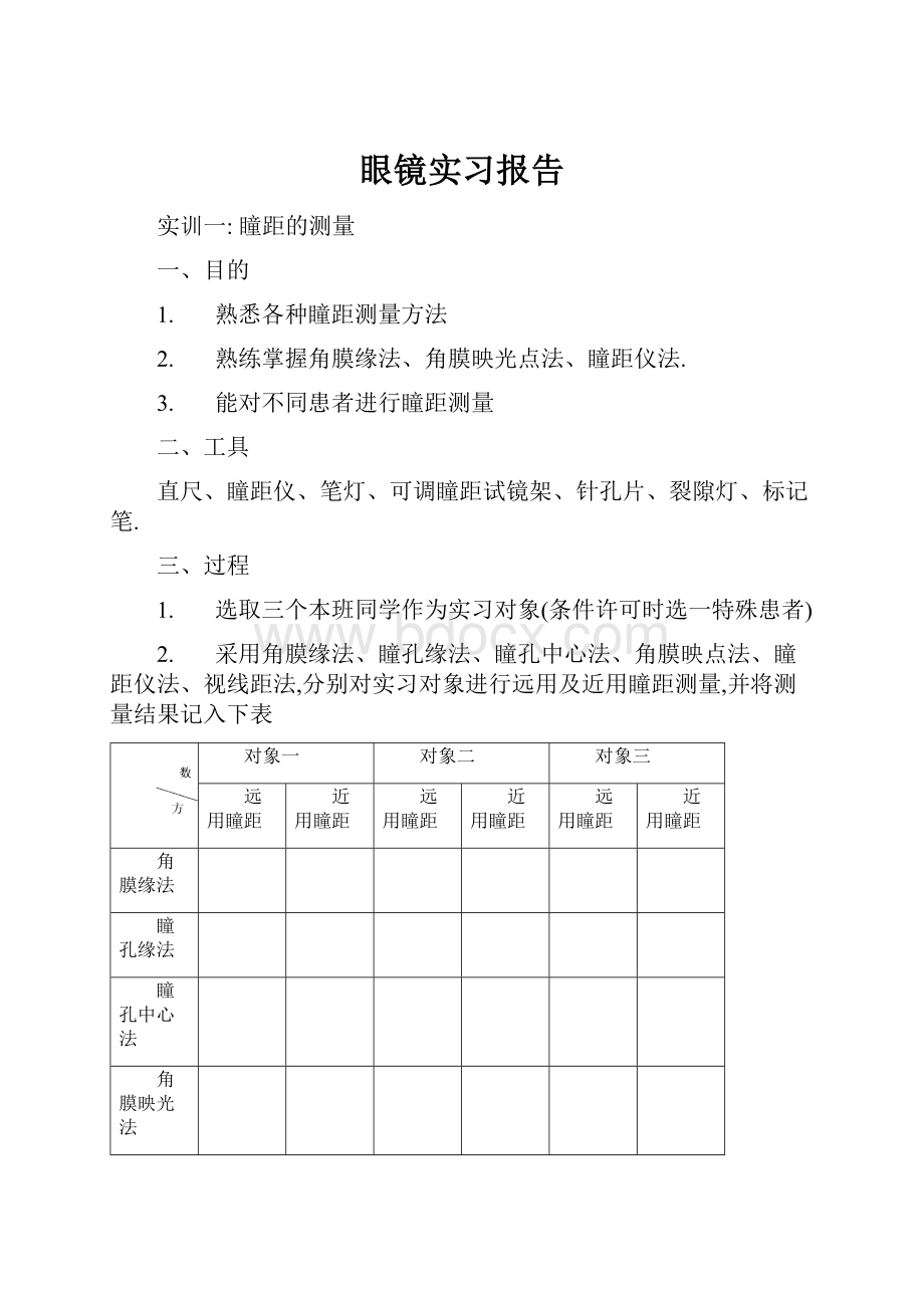 眼镜实习报告.docx_第1页