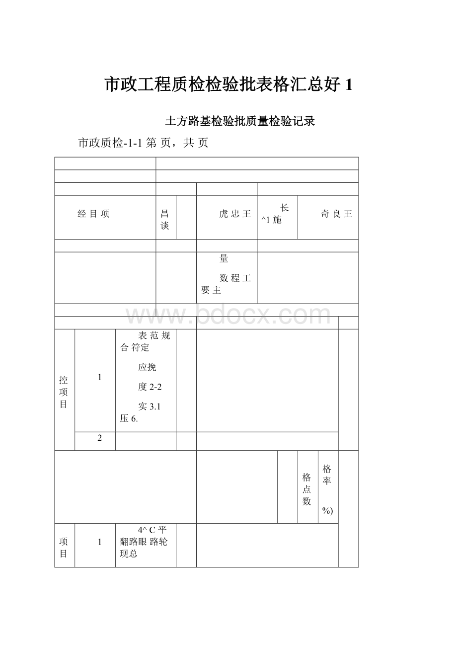 市政工程质检检验批表格汇总好1.docx