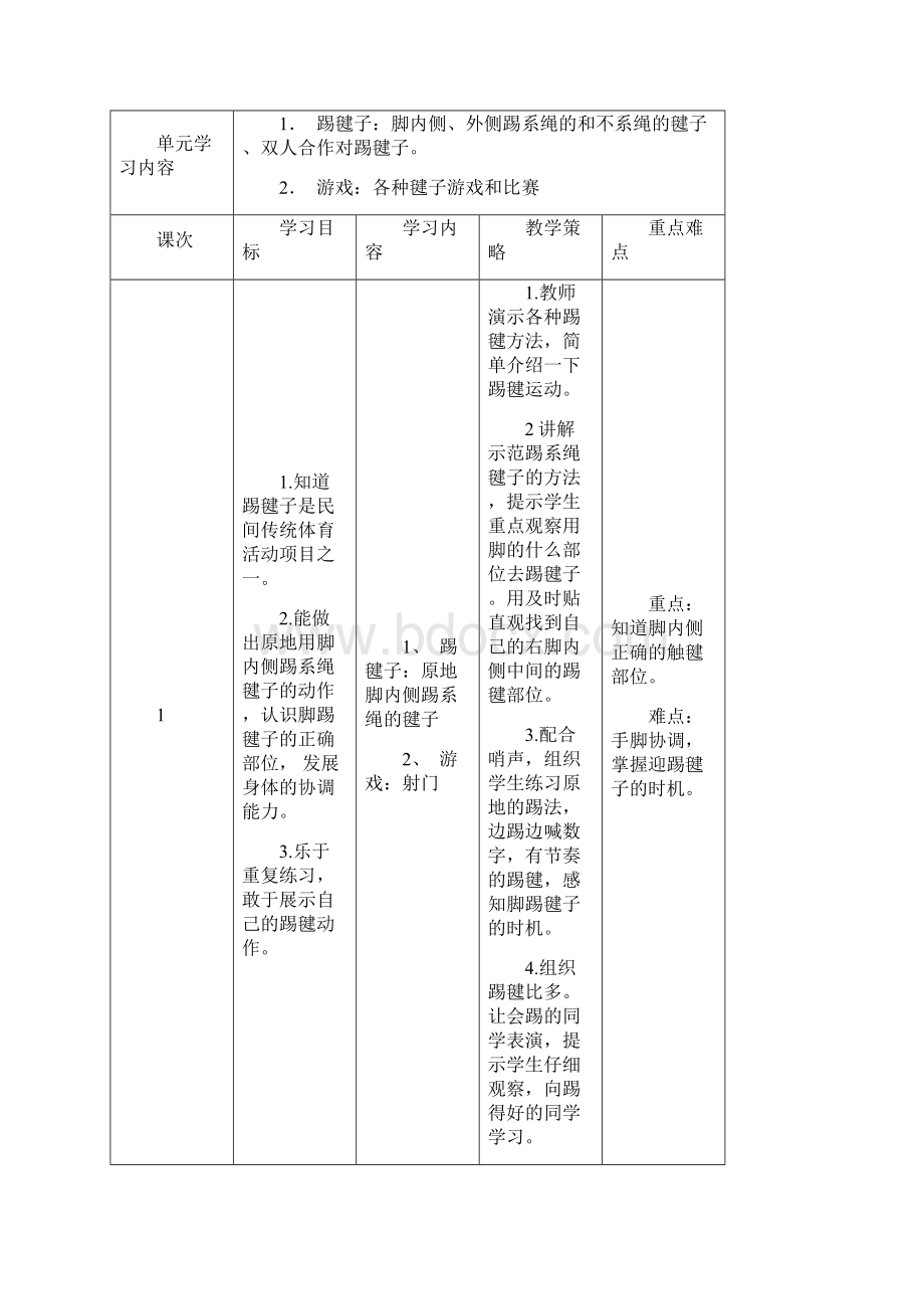 二年级体育教案水平一《踢毽子》全国通用.docx_第3页