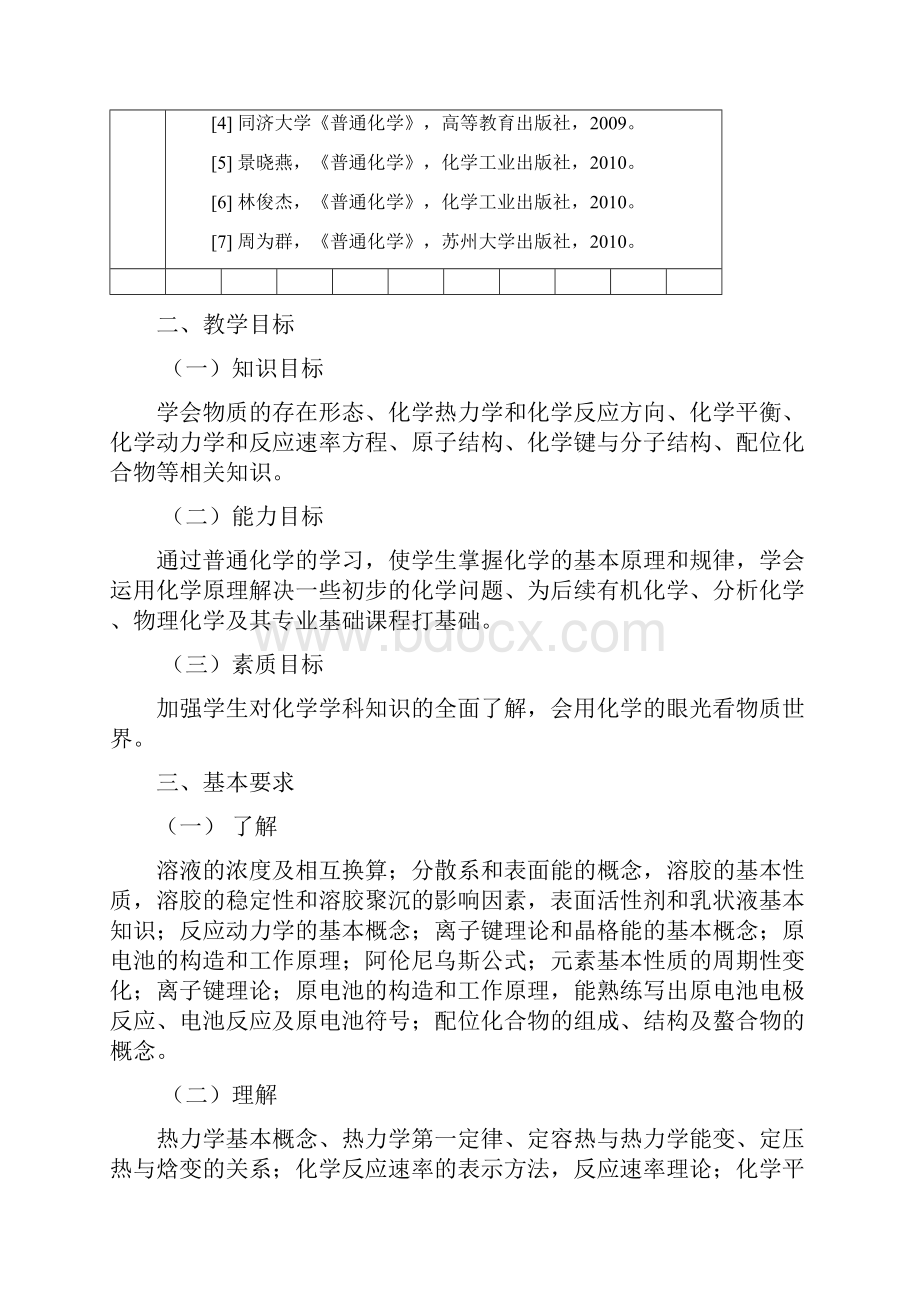 《普通化学Ⅰ》课程教学大纲.docx_第2页