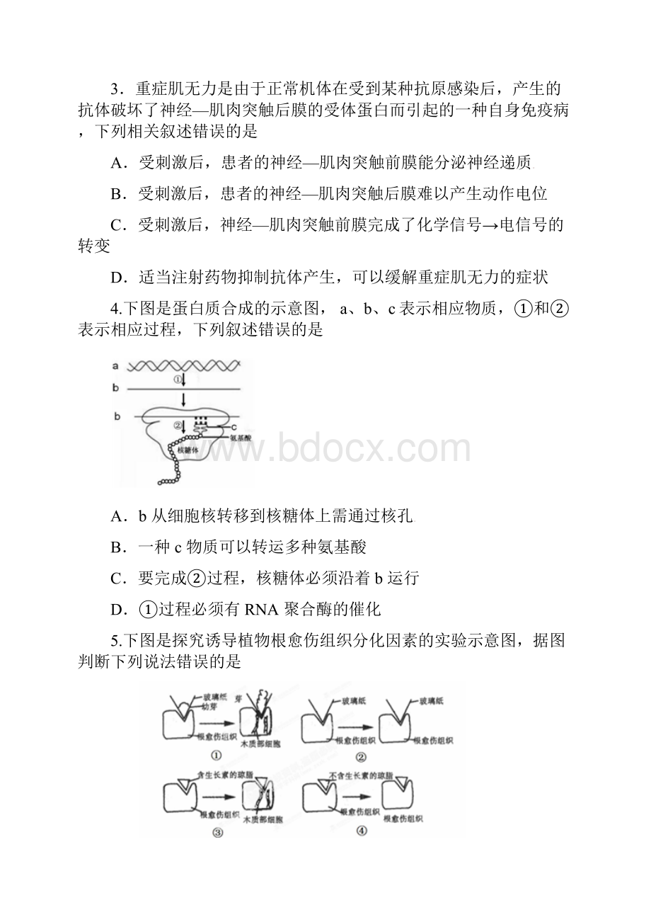 重点名校高考考前模拟广东省汕头市潮南区届高三高考模拟理科综合试题 Word版含答案.docx_第2页