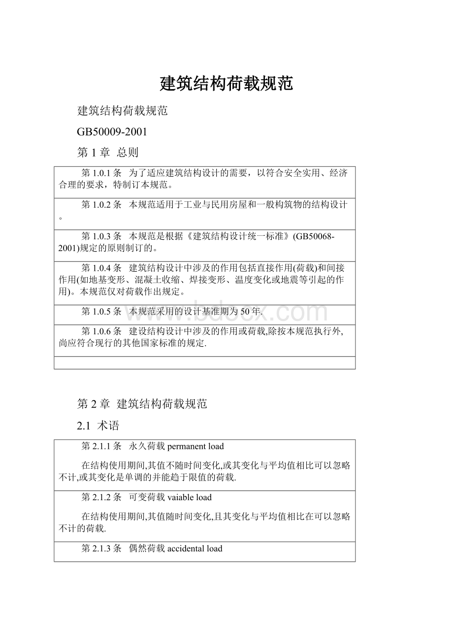 建筑结构荷载规范.docx_第1页