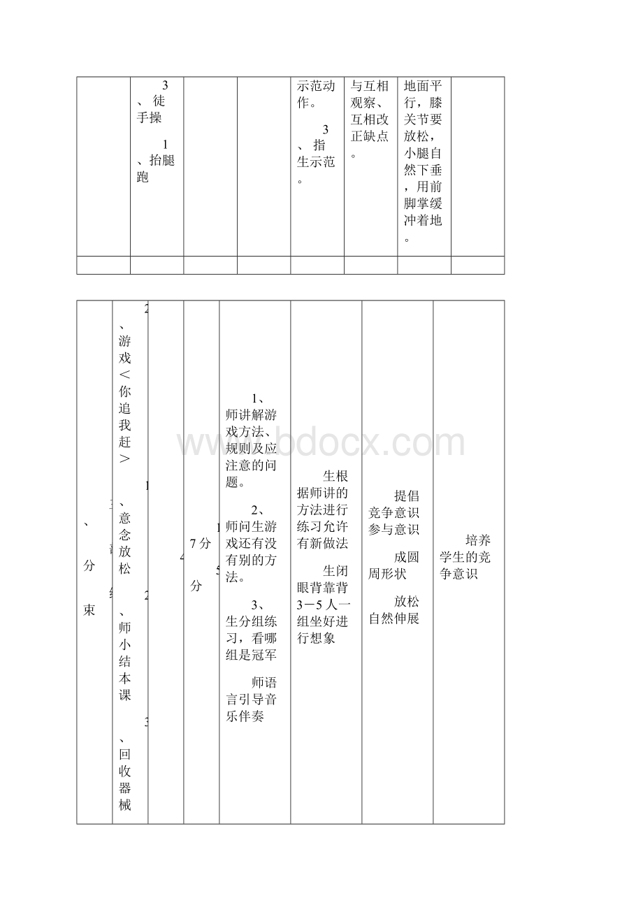 小学五年级体育课下学期教案.docx_第2页