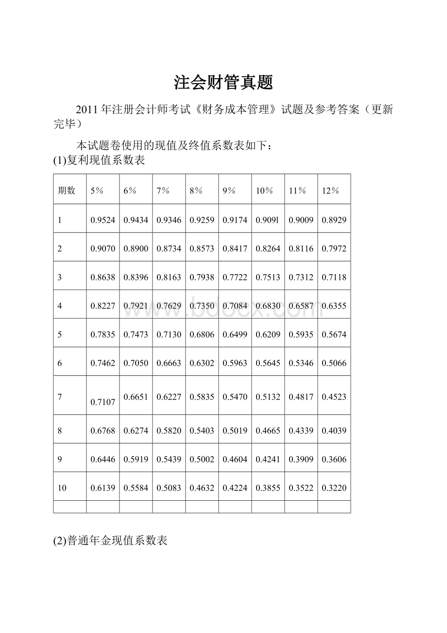 注会财管真题.docx_第1页