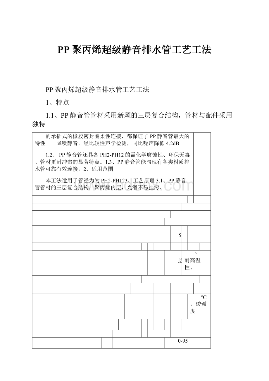 PP聚丙烯超级静音排水管工艺工法.docx