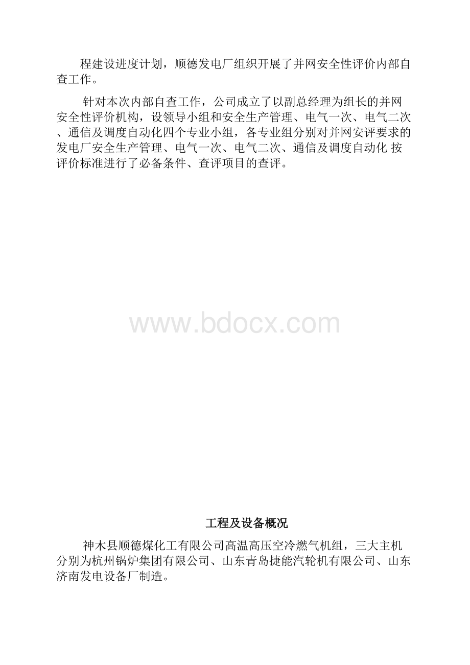 发电厂安评自查报告自查报告.docx_第2页