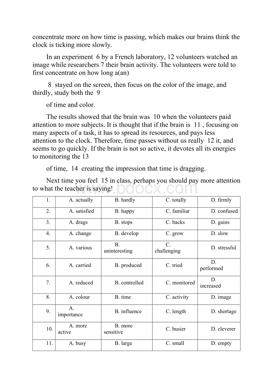 广东省揭阳市届高三第一学期学业水平考试英语试题 Word版含答案.docx_第2页