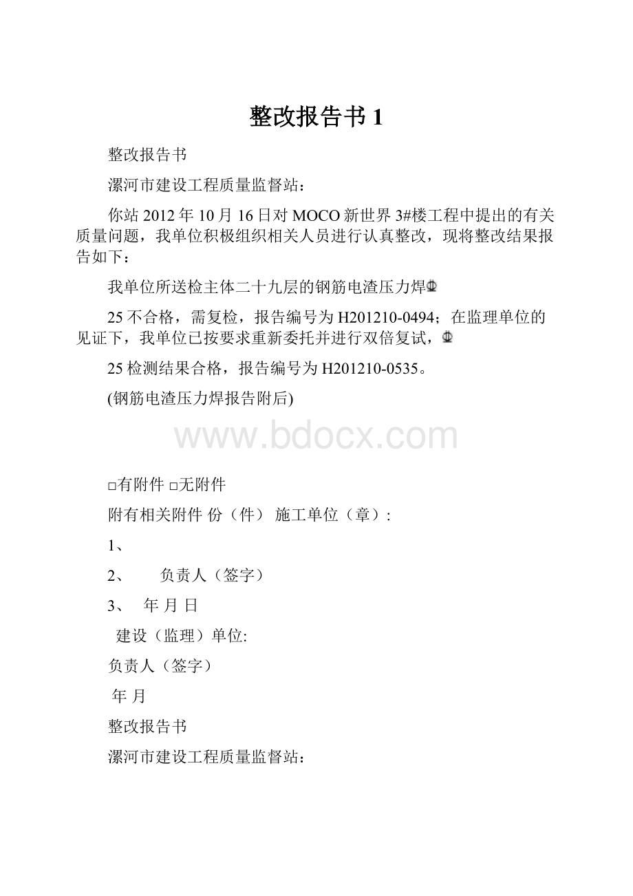 整改报告书1.docx_第1页