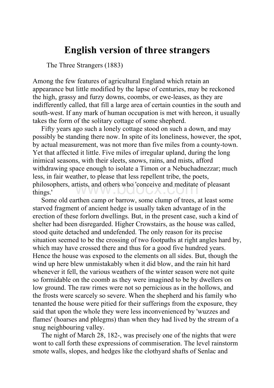 English version of three strangers.docx_第1页