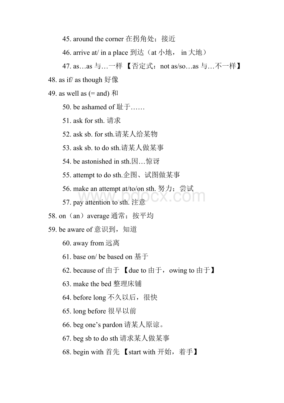 最新学士学位英语词组必备.docx_第3页