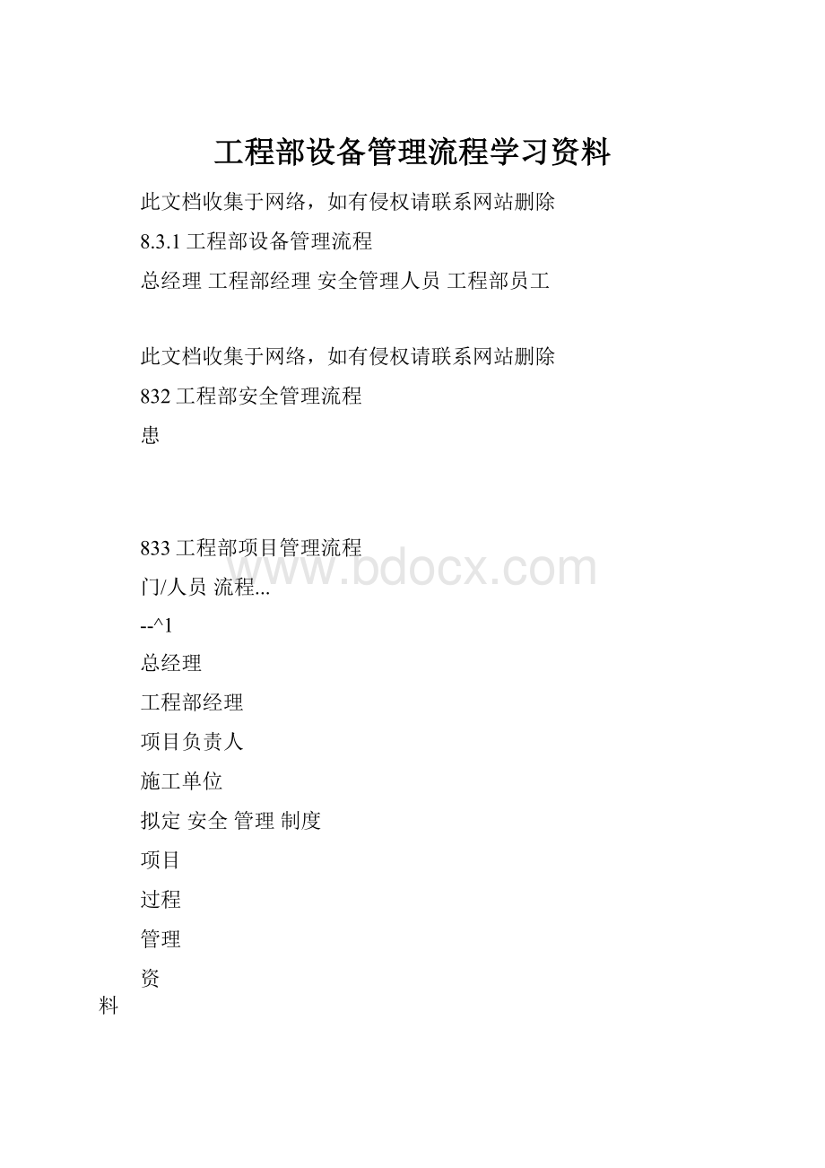 工程部设备管理流程学习资料.docx