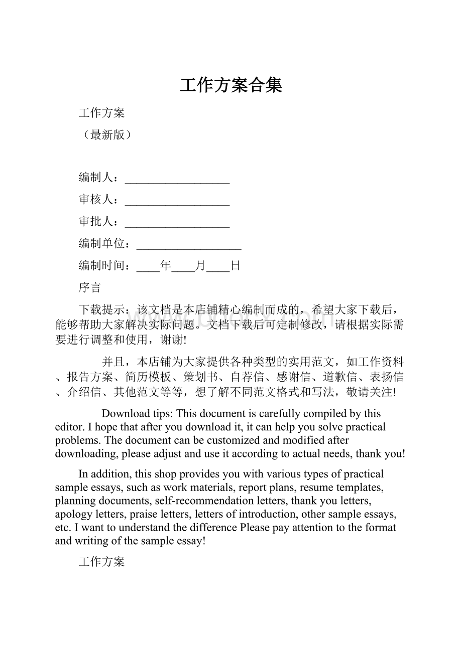 工作方案合集.docx