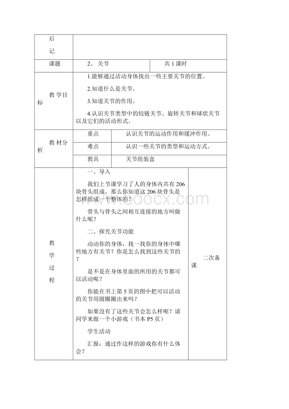 苏教版小学科学四年级下册全教案电子备课表格式11.docx_第3页