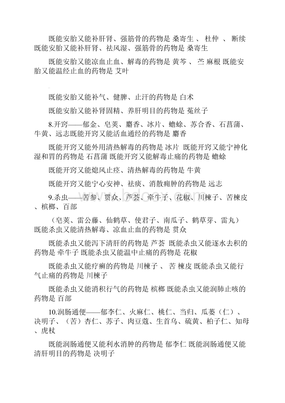 完整word版中药学归纳对比可编辑修改word版.docx_第3页