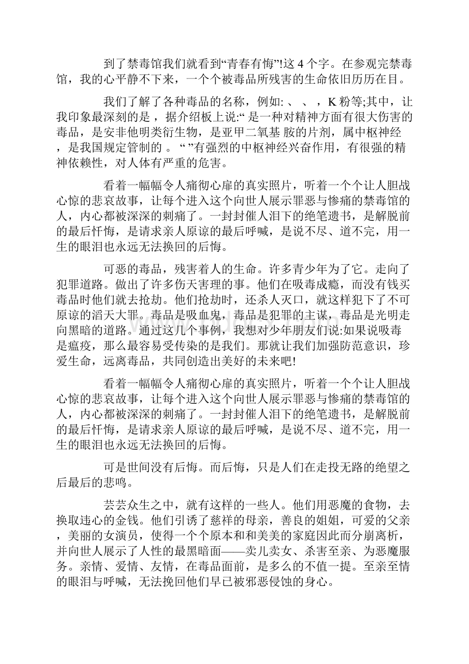 禁毒演讲的个人观后感800字.docx_第3页