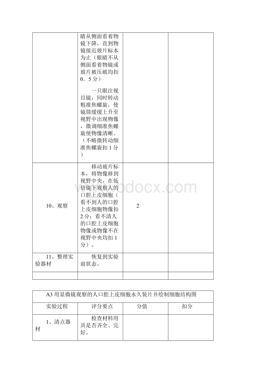 初中生物实验操作练习.docx_第3页