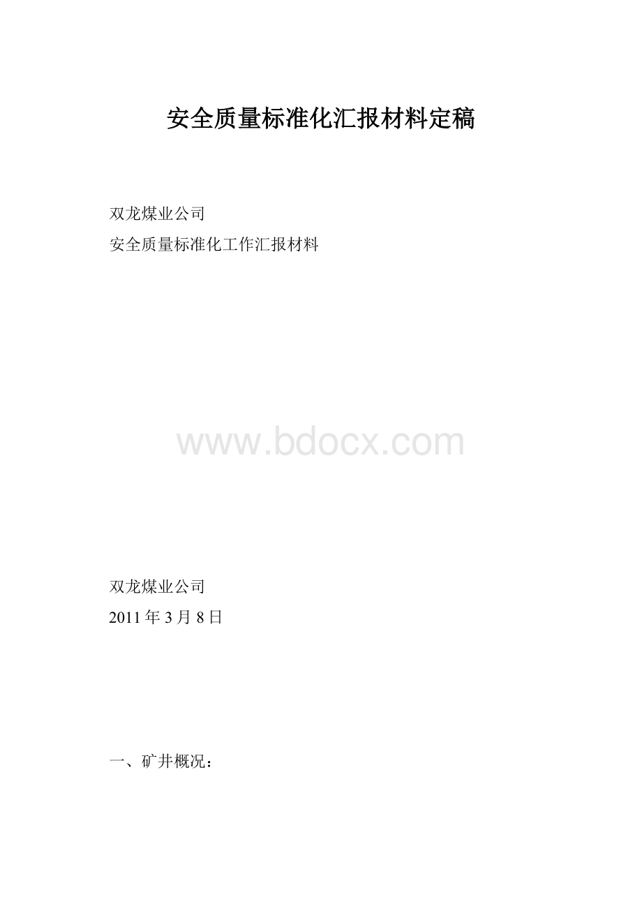 安全质量标准化汇报材料定稿.docx