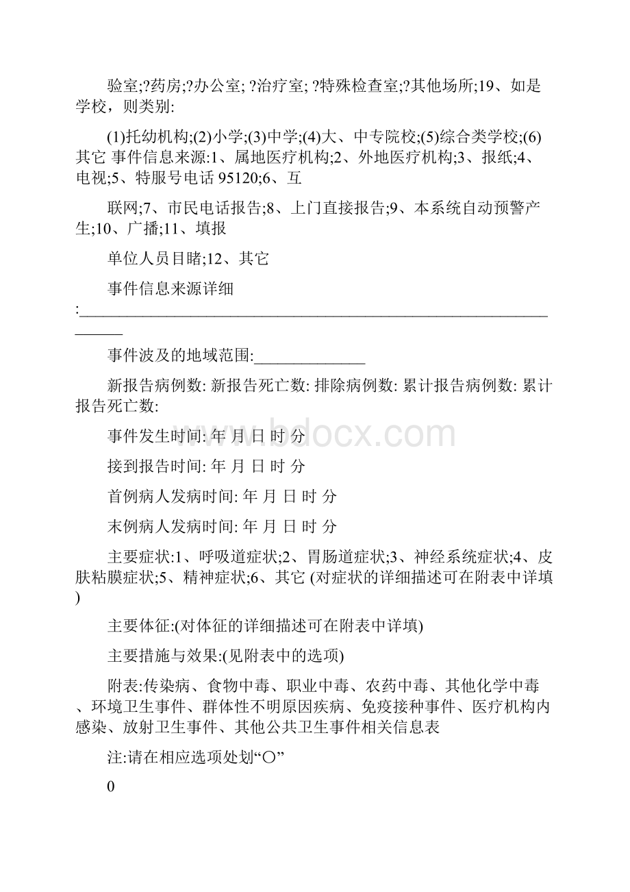 突发公共卫生事件相关信息报告卡.docx_第2页