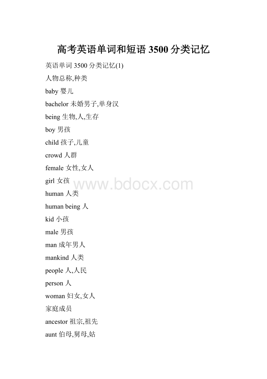 高考英语单词和短语3500分类记忆.docx_第1页