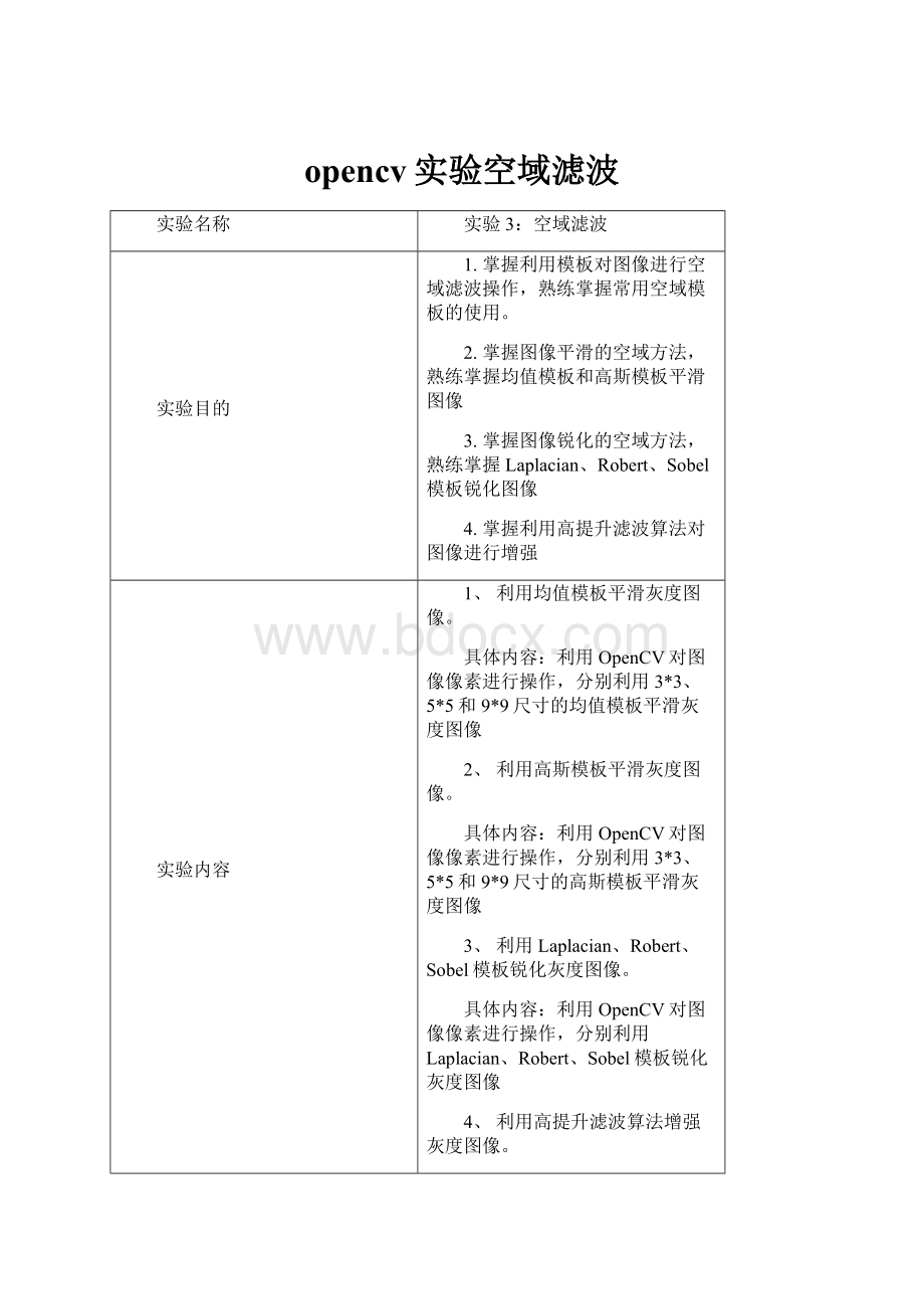 opencv实验空域滤波.docx