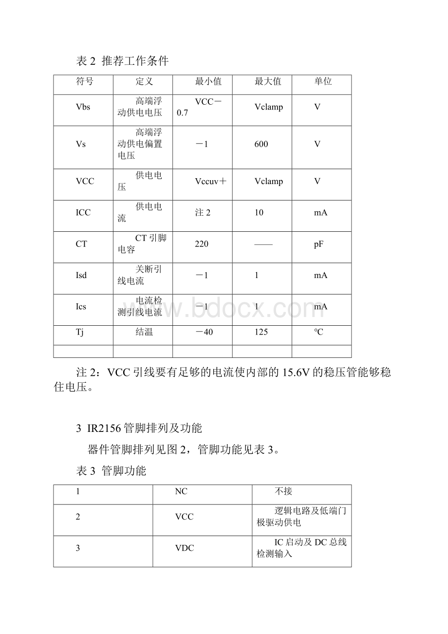 电子镇流器控制芯片IR2156.docx_第3页