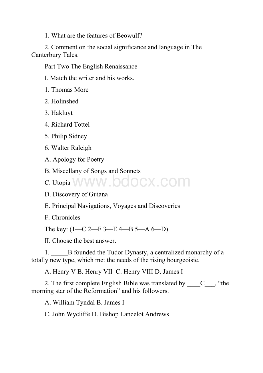 英国文学史习题全集包含答案.docx_第3页