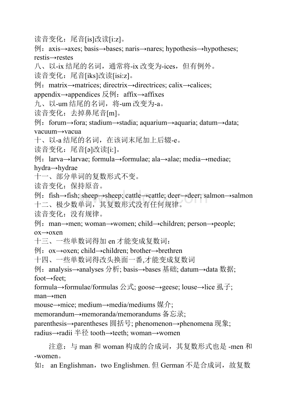 初中英语中名词复数的不规则变化.docx_第2页